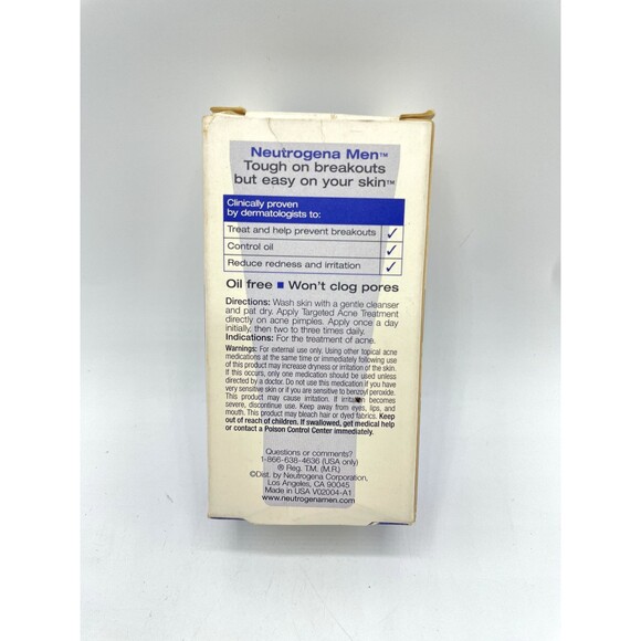 Neutrogena Men Skin Clearing Targeted Acne Treatment 0.67 oz Bs232 - Picture 6 of 14
